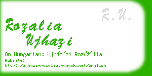 rozalia ujhazi business card